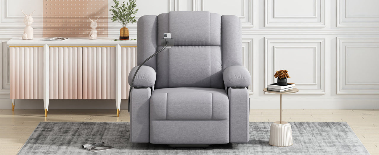 Power Lift Recliner Chair Electric Recliner for Elderly Recliner Chair With Massage and Heating Functions, Remote, Phone