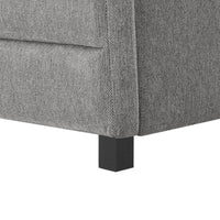 Thumbnail for Queen Size Daybed With Two Drawers Trundle Upholstered Tufted Sofa Bed, Linen Fabric, Grey (88