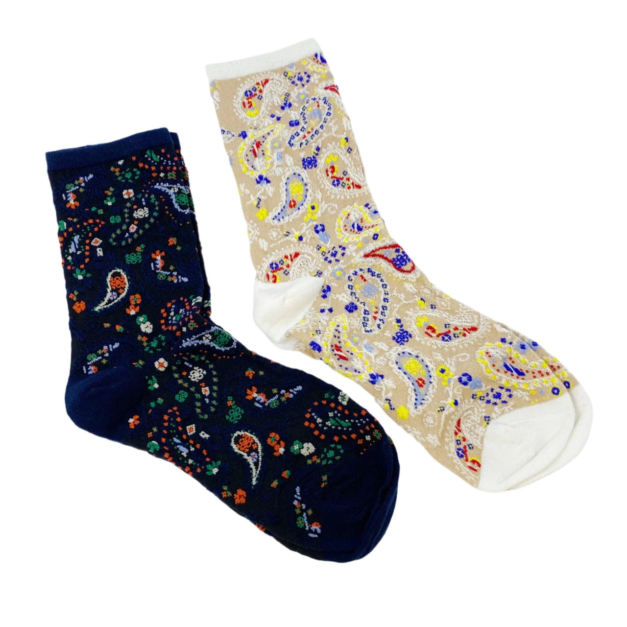 Color Heaven Paisley Socks Set - 2 PAIRS -