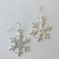 Thumbnail for Silver-Plated Snowflakes Earrings - T - 1 FINISH -