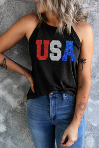 Thumbnail for USA Grecian Neck Cami Tank - T - 1 COLOR -