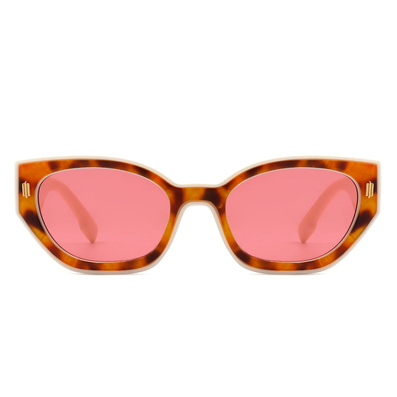 Cramilo - Dawnmist - Geometric Retro Round Irregular Narrow Cat Eye Sunglasses - 6 COLORS -