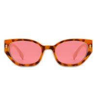 Thumbnail for Cramilo - Dawnmist - Geometric Retro Round Irregular Narrow Cat Eye Sunglasses - 6 COLORS -