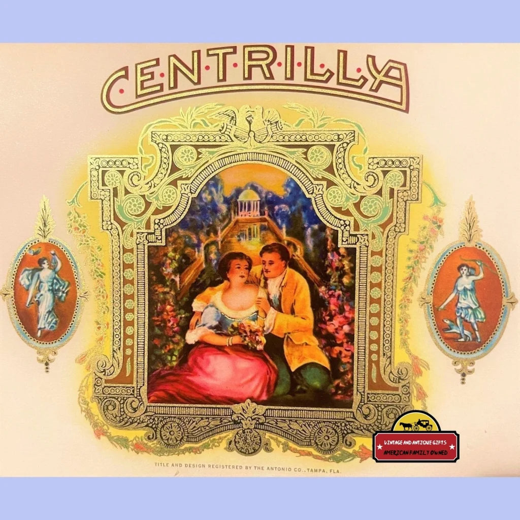 Very Rare Antique Centrilla Embossed Cigar Label, Tampa, Fl 1900s - 1920s