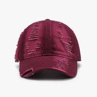 Thumbnail for Distressed Adjustable Cotton Baseball Cap - 10 COLORS -