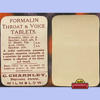 Thumbnail for 1910s Antique Formaline Pharmacy Label Aka Formaldehyde to Cure Your Throat?