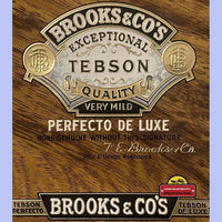 Thumbnail for Antique 1900s Tebson Embossed Cigar Label Woodgrain, Brooks & Co's, Red Lion, PA