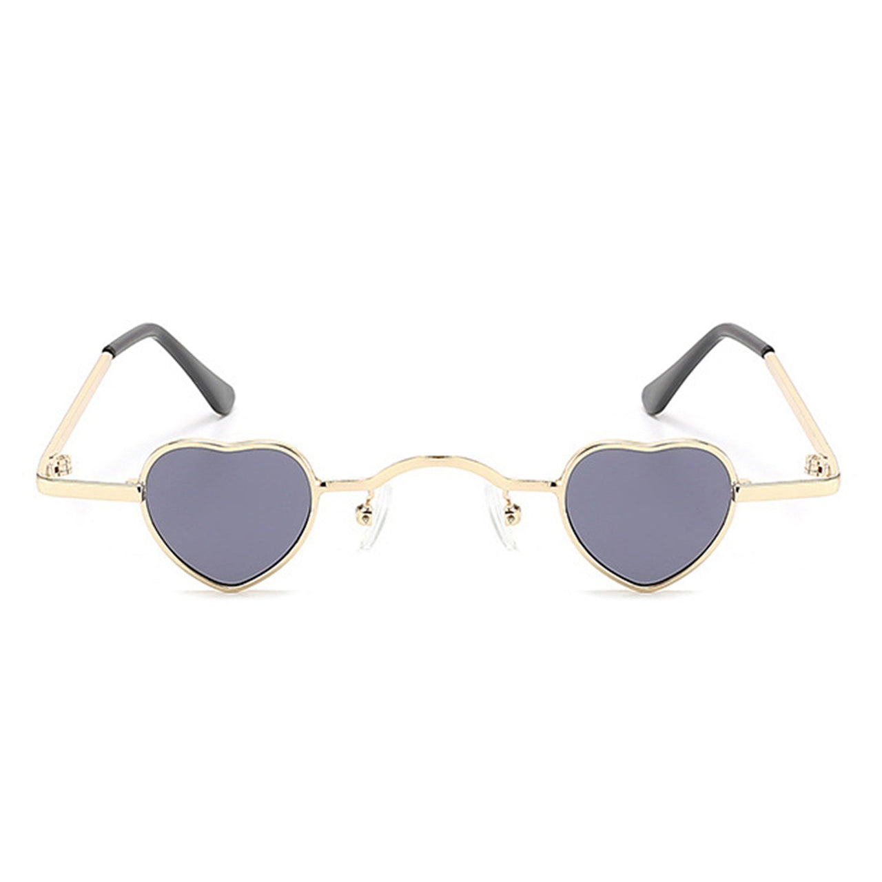 Cramilo - Zyral - Metal Heart Shaped Tinted Mini Color Pop Sunglasses - 6 COLORS -