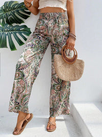 Thumbnail for Printed Wide Leg Pants - Beach or Everyday - T - 5 COLORS -