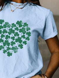 Thumbnail for Full Size Lucky Clover Round Neck Short Sleeve T-Shirt - T - 10 COLORS -