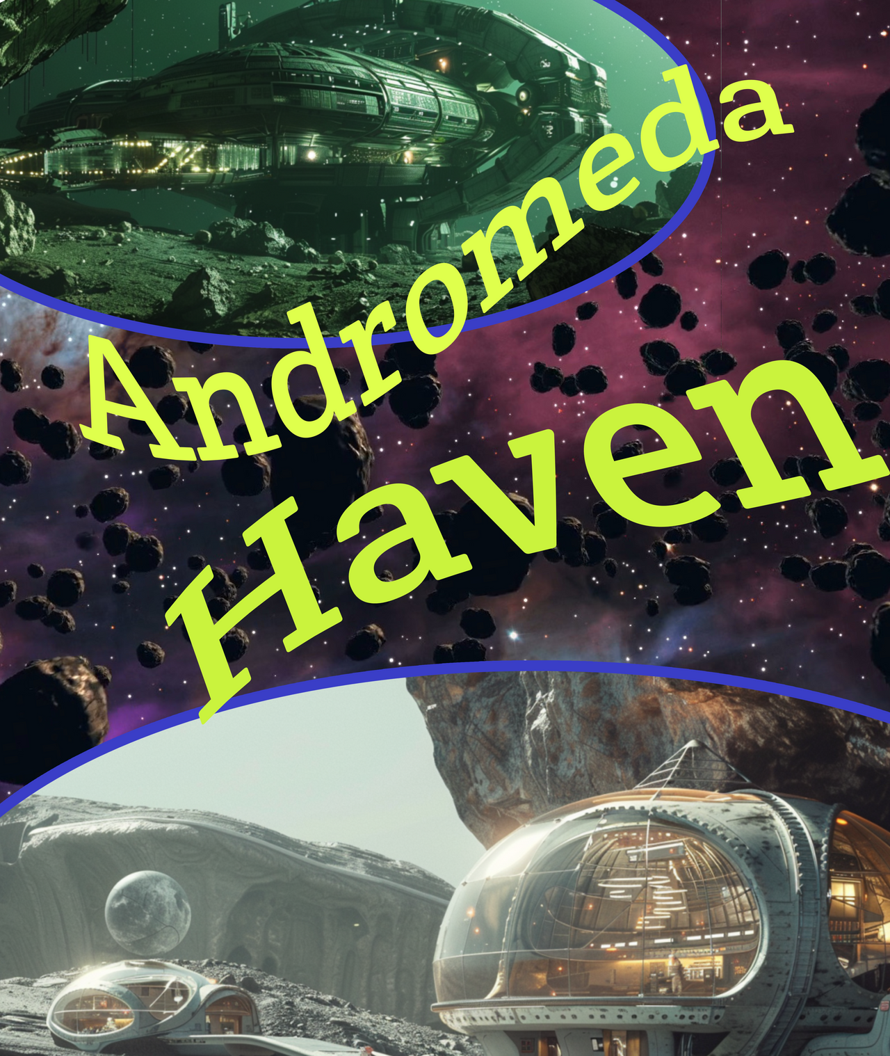 Andromeda Haven, Alien Asteroid T-Shirt, Daily Spaceship - 2 COLORS -