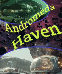 Thumbnail for Andromeda Haven, Alien Asteroid T-Shirt, Daily Spaceship - 2 COLORS -