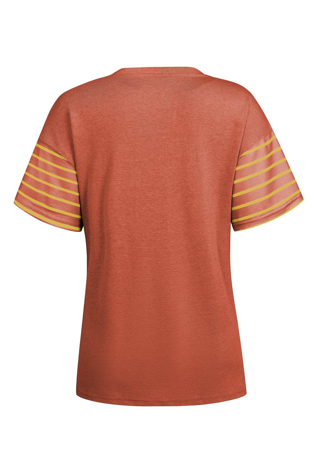 Striped Round Neck Short Sleeve T-Shirt - T - 6 COLORS -