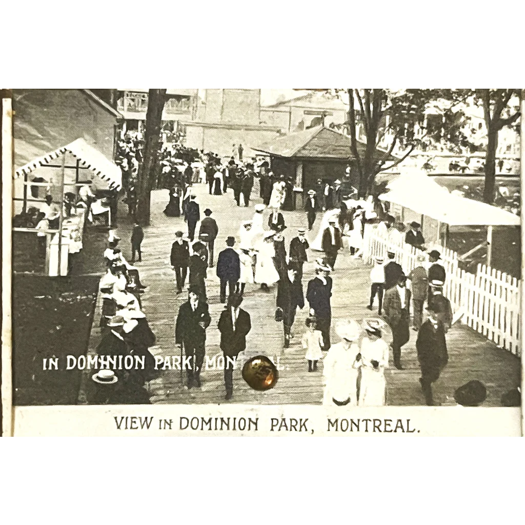 Rare Antique 1900s - 1910s 🎢 Dominion Park Fan Postcard, Montreal, Quebec, Canada 🍁