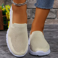 Thumbnail for Breathable Mesh Round Toe Slip-Ons - T - 4 COLORS -