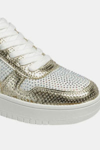 Thumbnail for Forever Link Rhinestone Platform Flat Sneakers - T = 1 COLOR -