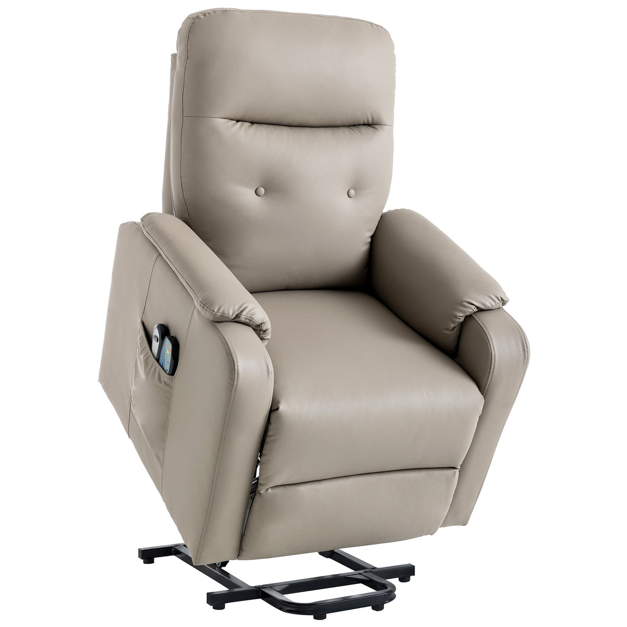 Massage Recliner Chair Electric Power Lift Chairs With Side Pocket, Adjustable Massage and Heating Function for Adults A