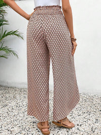 Thumbnail for Tied Printed Wide Leg Pants - T - 5 COLORS -