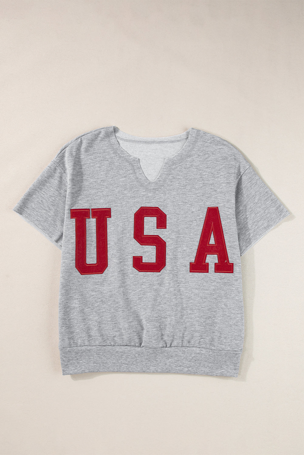 USA Notched Short Sleeve T-Shirt - T - 2 COLORS -