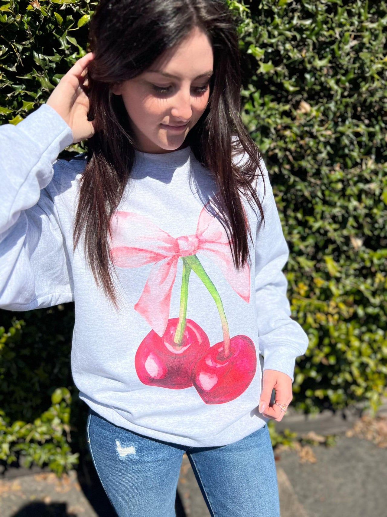 ASK - Cherry Coquette Sweatshirt - 1 COLOR -