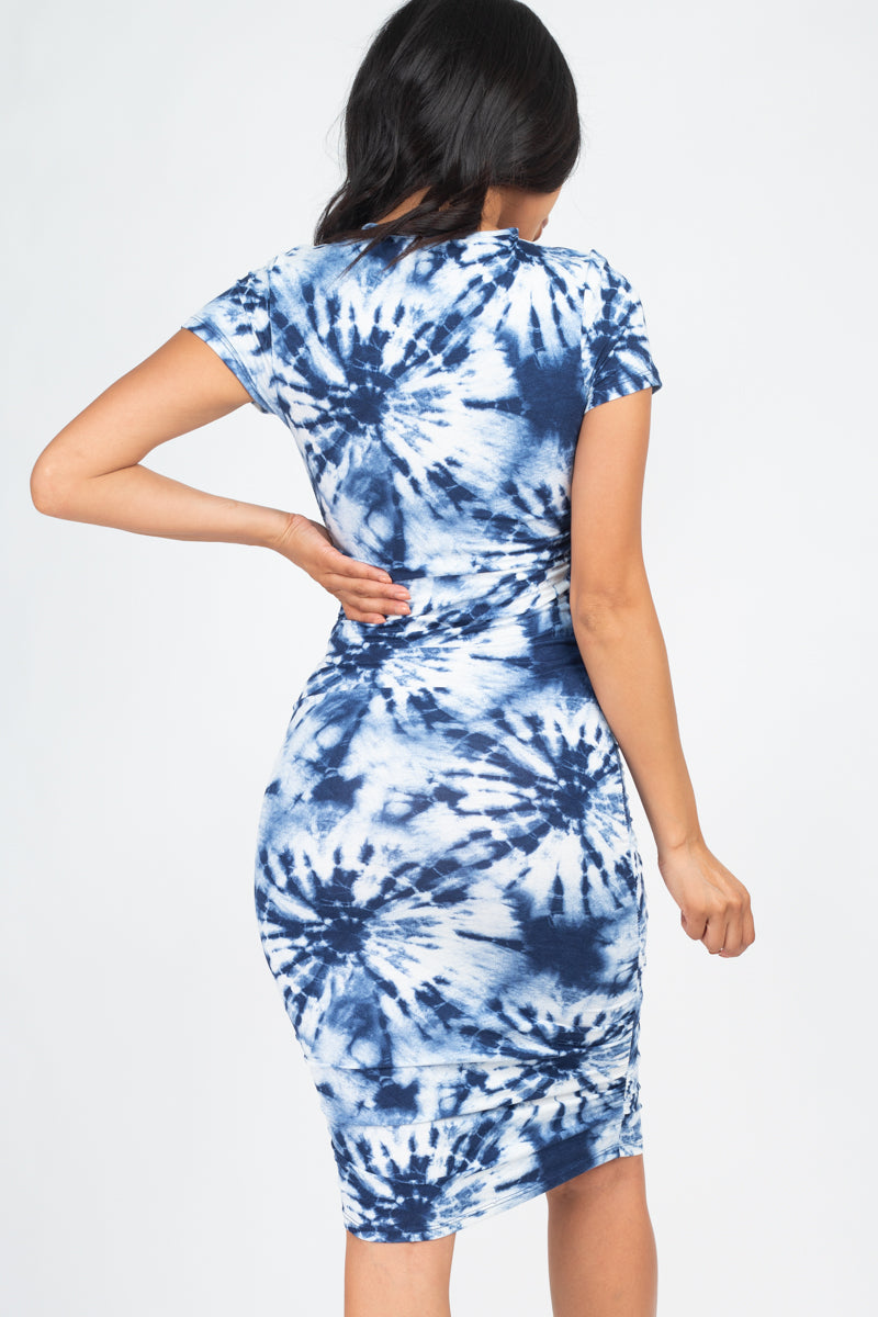 Capella - Tie-Dye Ruched Bodycon Dress - 4 COLORS -