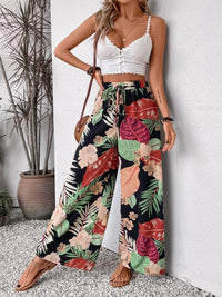 Thumbnail for Printed Wide Leg Pants - Beach or Everyday - T - 1 COLOR -