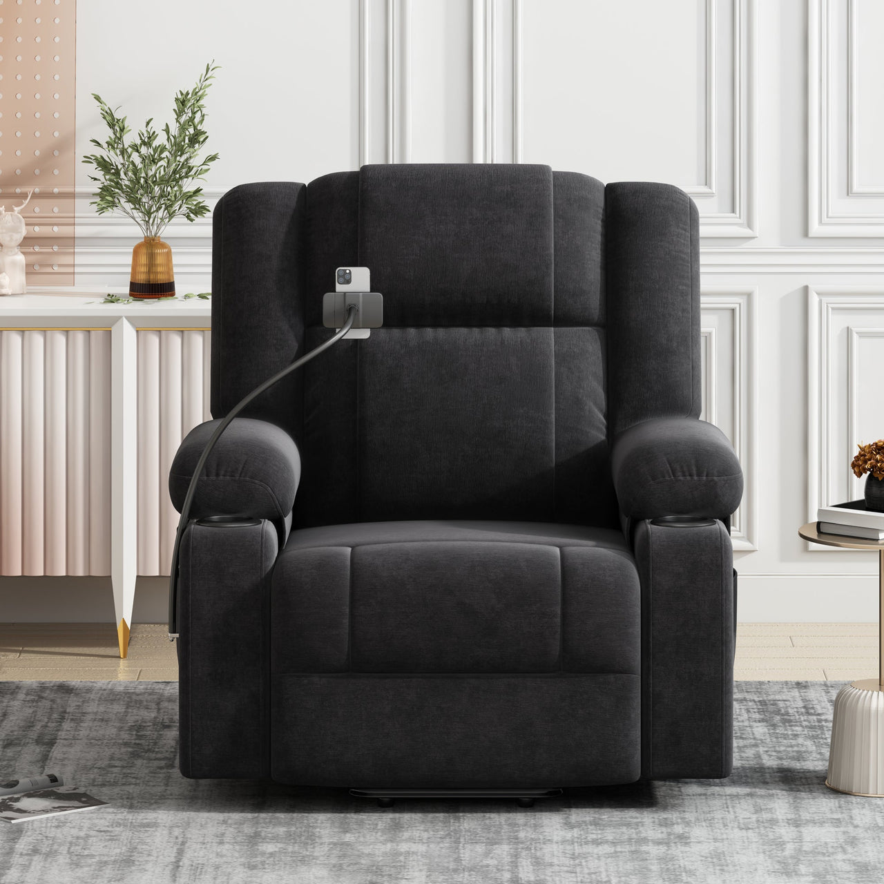 Power Lift Recliner Chair Electric Recliner for Elderly Recliner Chair With Massage and Heating Functions, Remote, Phone