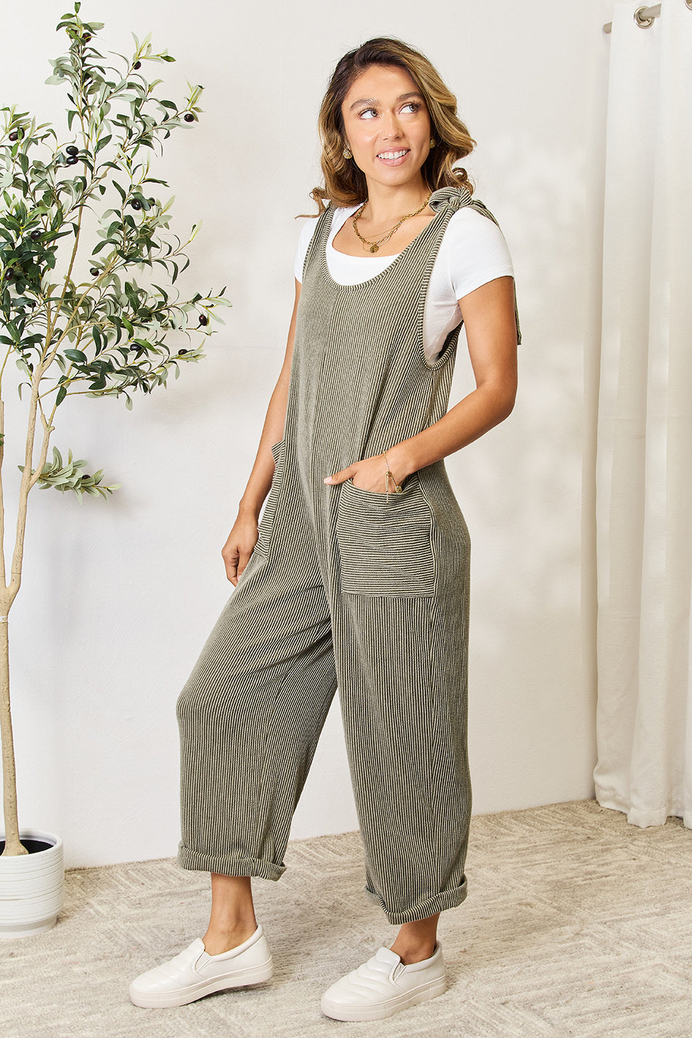 Celeste Full Size Straight Overall with Pockets - SIZES S THRU 3XL - T - 1 COLOR -