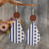 Thumbnail for Printed PU Leather Dangle Earrings - T - 2 COLORS/PATTERNS -