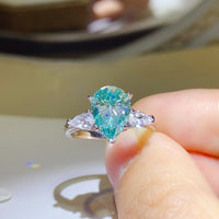 Thumbnail for 2 Carat 925 Sterling Silver Moissanite Ring