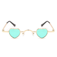 Thumbnail for Cramilo - Zyral - Metal Heart Shaped Tinted Mini Color Pop Sunglasses - 6 COLORS -