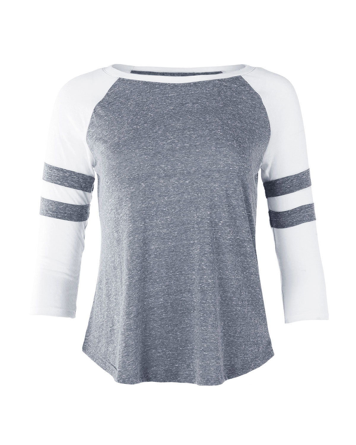 Junior Fit Women's Baseball Raglan Color Block 3/4 Sleeve Active Tee - 1 COLOR -