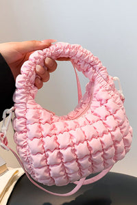 Thumbnail for Quilted Puffy Removable Strap Crossbody Bag - T - 5 COLORS -