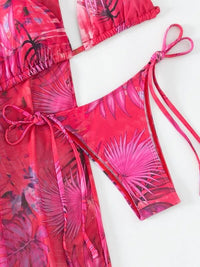 Thumbnail for Printed Halter Neck Three-Piece Swim Set - 3 PCS. - T - 6 COLORS -