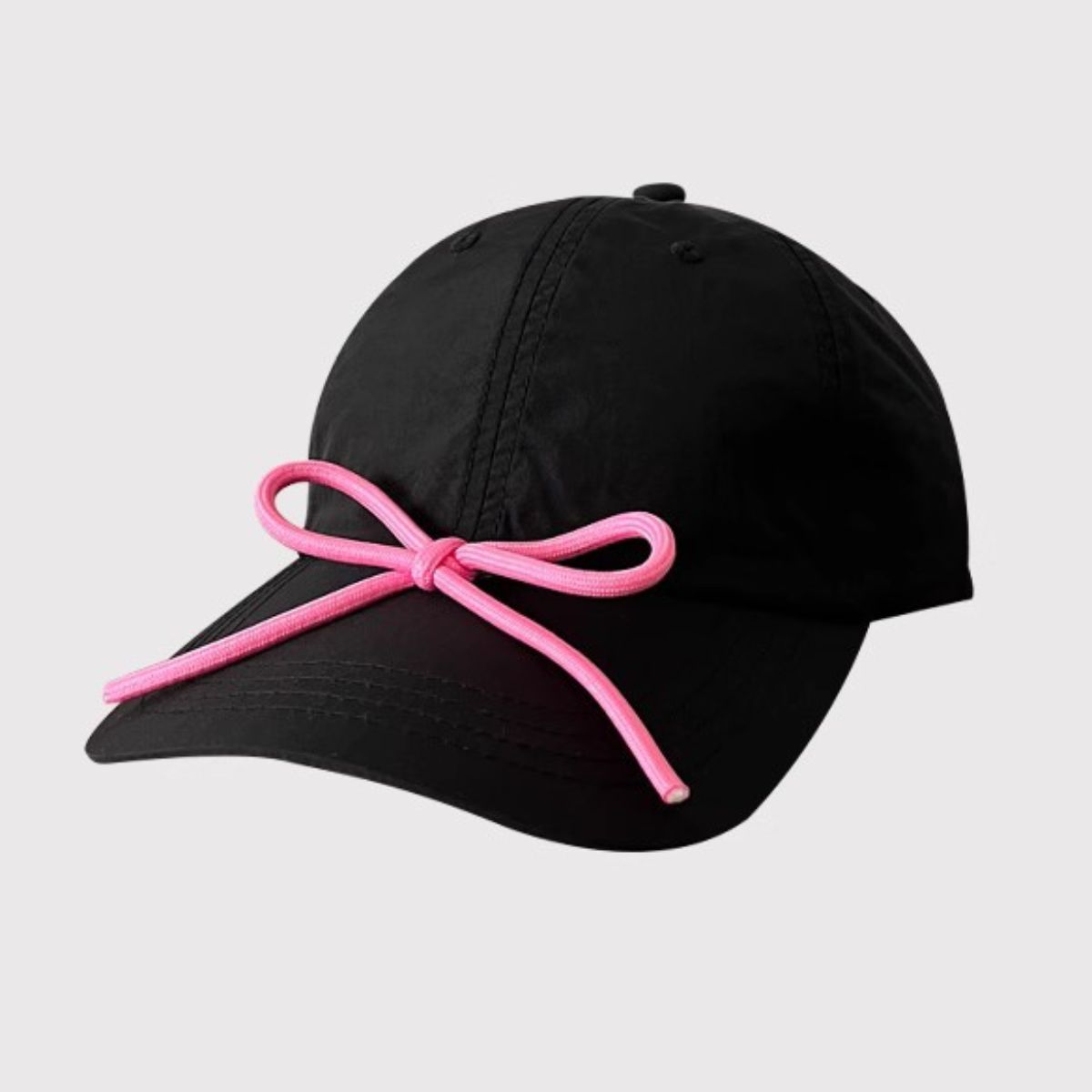 Bow Trim Adjustable Baseball Cap - T - 7 COLORS -