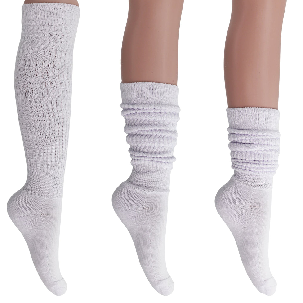 6 Pairs Extra Long Heavy Slouch Socks Shoe Size 5 to 10 - 29 COLORS -