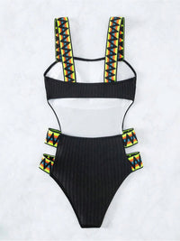 Thumbnail for Cutout Wide Strap One-Piece Swimwear - T - 2 COLORS -