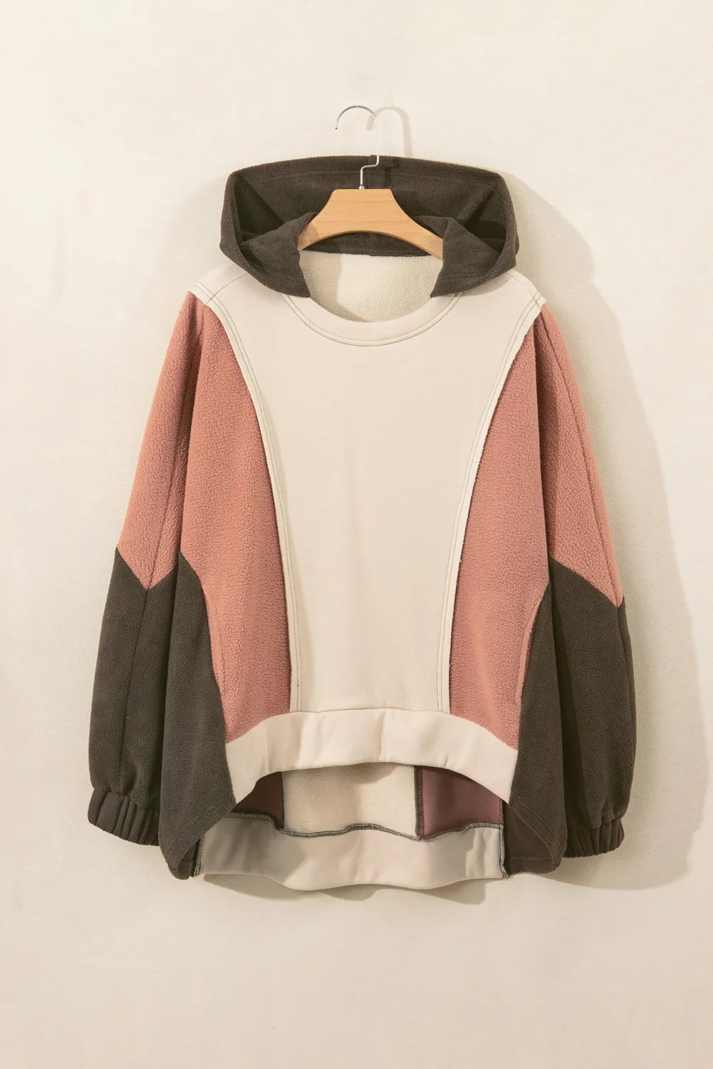 Color Block Long Sleeve Hoodie - T - 1 COLOR -