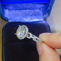 Thumbnail for 3 Carat 925 Sterling Silver Moissanite Ring