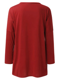 Thumbnail for Full Size Round Neck Drapey Long Sleeve T-Shirt - SIZES S THRU 3XL - T - 6 COLORS -