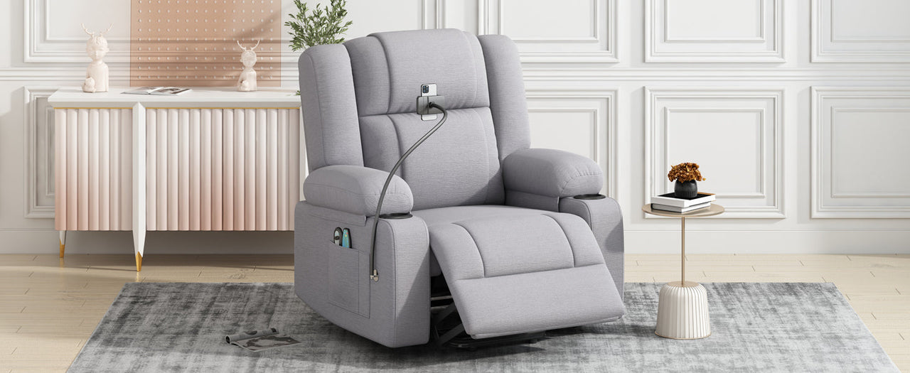 Power Lift Recliner Chair Electric Recliner for Elderly Recliner Chair With Massage and Heating Functions, Remote, Phone