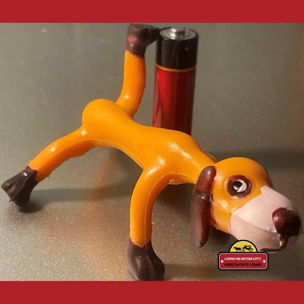 Vintage Bendable Poseable Dog Toy Figure, Anime Promotional Item 1978