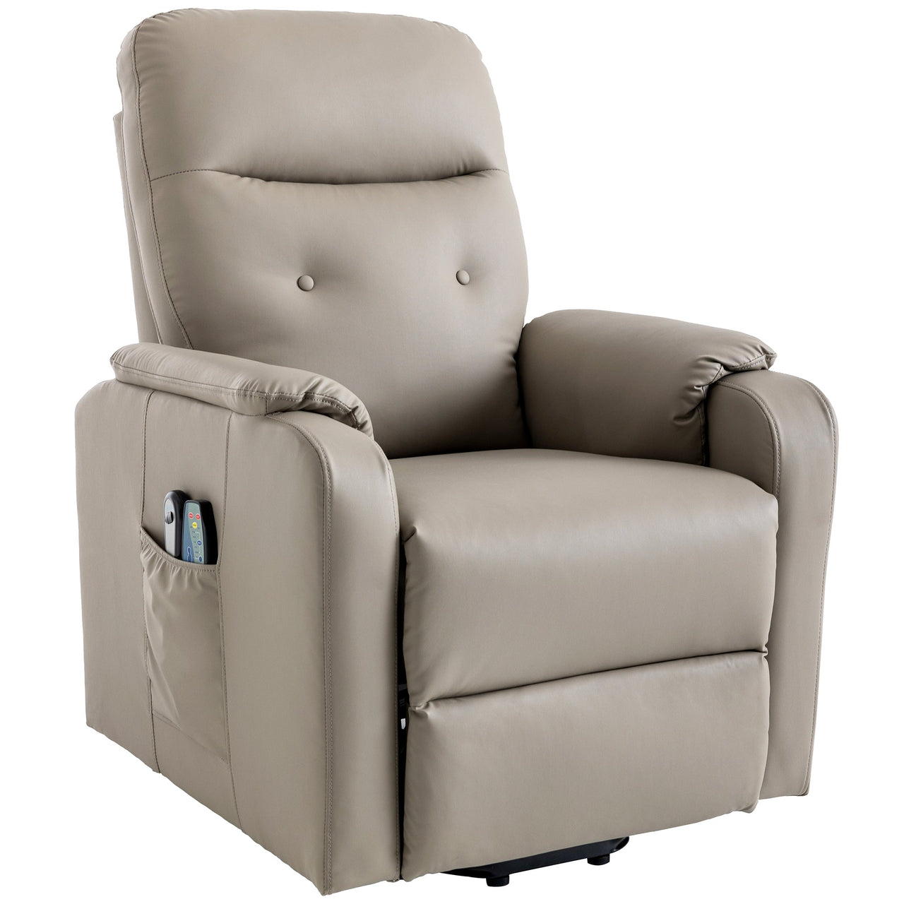 Massage Recliner Chair Electric Power Lift Chairs With Side Pocket, Adjustable Massage and Heating Function for Adults A