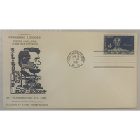 Thumbnail for Vintage 1961 📣 Civil War Centennial Series Lincoln Embossed Stamped Envelope