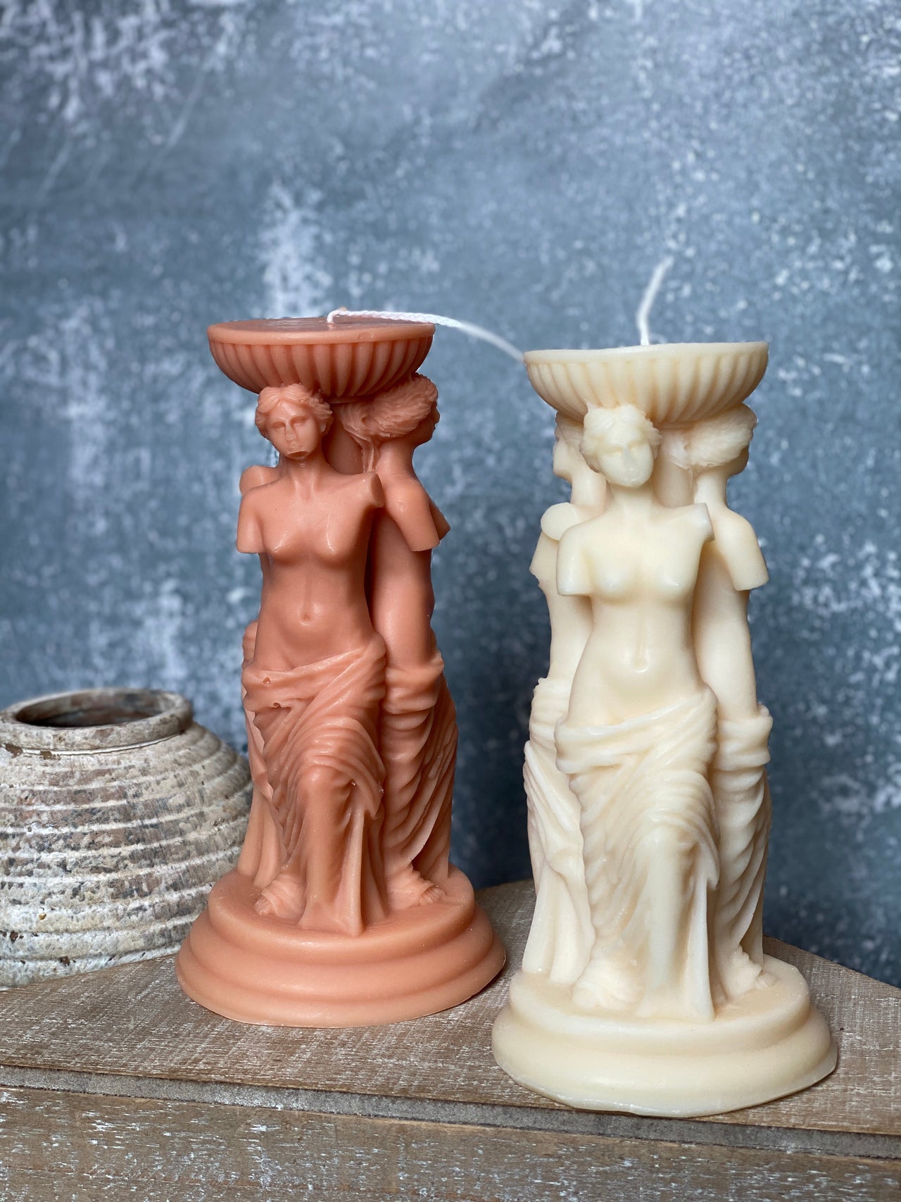 Goddess Trio Sculpture Candle - 3 STYLES - 3 COLORS -