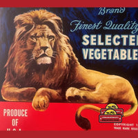 Thumbnail for Antique Vintage Lion Crate Label 1930s, Watsonville, Ca, King of the Jungle!