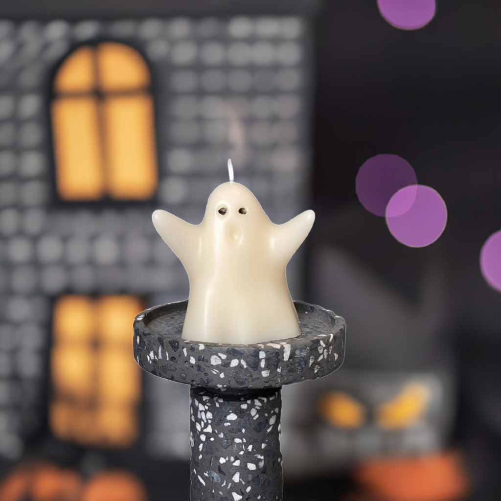 Cute Ghost Handmade Soy Wax Candle - 3 COLORS - 3 FRAGRENCES -