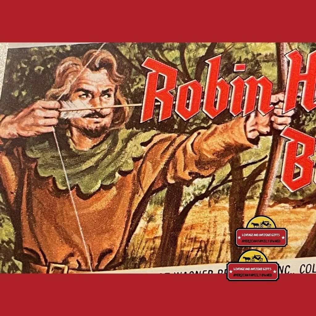 Rare Vintage Robin Hood Beer Label, Columbus, Oh 1970s