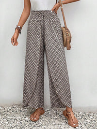 Thumbnail for Tied Printed Wide Leg Pants - T - 5 COLORS -