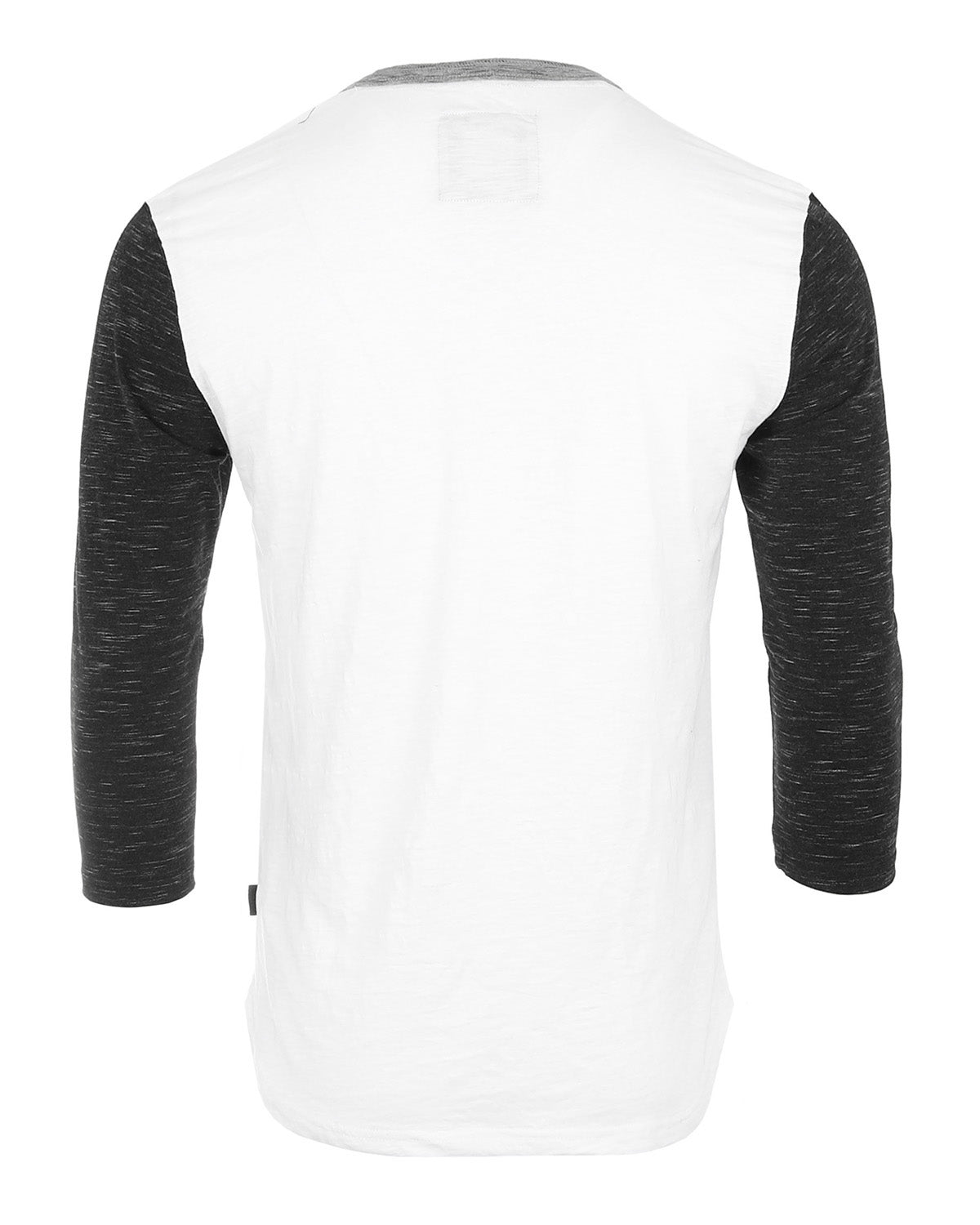 Men's 3/4 Sleeve Black / White Baseball Henley – Casual Athletic Button Crewneck Shirt - 2 COLOR COMBOS -